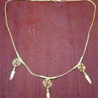 Sterlng Silver and Turquoise Treble Dreamcatcher Necklace-Code