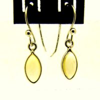 Catseye Pendant Style Earrings in 925 Silver with Citrine Dome Polished Cabochon Stones