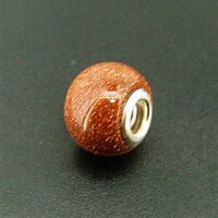 Charm Bead with Sterling Silver Lining