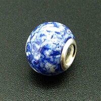 Charm Bead with Sterling Silver Lining