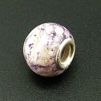 Charm Bead with Sterling Silver Lining