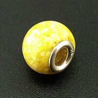 Charm Bead with Sterling Silver Lining