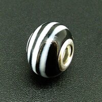 Charm Bead with Sterling Silver Lining