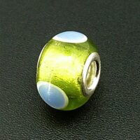 Charm Bead with Sterling Silver Lining