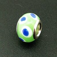 Charm Bead with Silver Plated Lining