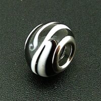 Charm Bead with Silver Plated Lining