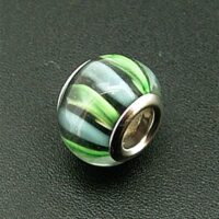 Charm Bead with Silver Plated Lining