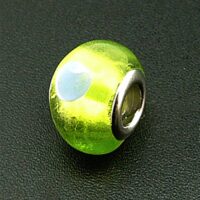 Charm Bead with Silver Plated Lining