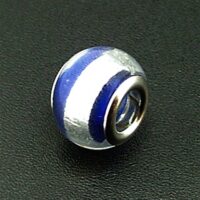 Charm Bead with Silver Plated Lining