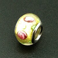 Charm Bead with Silver Plated Lining