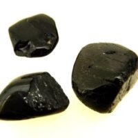 Jet Rough Pebbles Many with Natural Satin Sheen