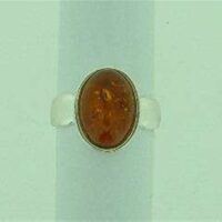 925 Silver Oval Cab Amber Ring Cab Size 14 x 9mm Aprox
