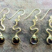 Snake Style Pendant Earrings in 925 Silver