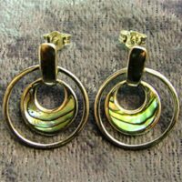 Round Pendant Earrings in 925 Silver