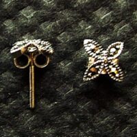 Faceted Marcasite with 925 Silver Stud Earrings