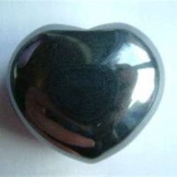 Hematite Gemstone Heart. 40-45mm Wide x 35mm High. 90g
