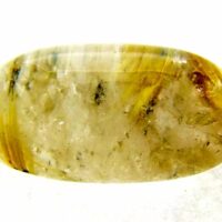 Dome Polished Rutilated Smokey Quartz Pebble