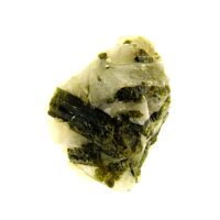 Green Tourmaline in Quartz Raw Crystal Specimen
