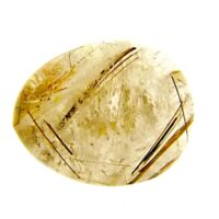 Quartz Dome Polished Pebble Specimen Featuring Red & Golden Rutile Inclusions