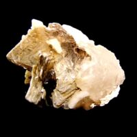 Star Mica with Garnet Crystal in Feldspar Cluster