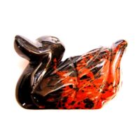Carving Of A Duck in Mahogany Obsidian