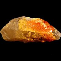 Spessartine Garnet on Smokey Quartz Crystal Specimen