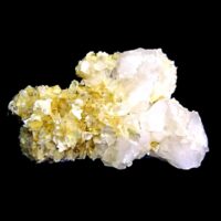 Yellow Star Muscovite Mica with Quartz Crystal Specimen