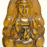 Burnt Jade Carved Budda Pendant