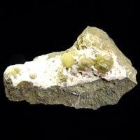 Green Calcite Crystal Formations with Apophyllite on Matrix Specimen