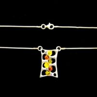 925 Silver with Baltic Amber Necklace