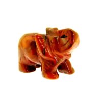 Carving Of An Elephant in Red Jasper