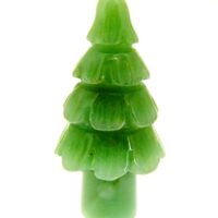 Gemstone Christmas Tree Carving in Green Aventurine