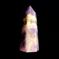 Chevron Amethyst Polished Point Specimen