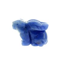 Hare Carving in Blue Quartz