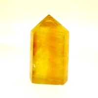 Gemstone Polished and Faceted Point in Dark Honey Calcite