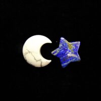 Lapis Lazuli Star & White Howlite Moon Carvings