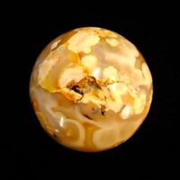 Large Gemstone Geode Sphere in Flower Agate