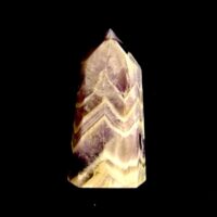 Chevron Amethyst Polished Point Specimen