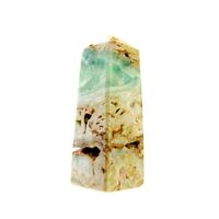 Blue Striped Aragonite Geode Obelisk