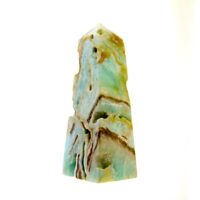 Blue Striped Aragonite Geode Obelisk