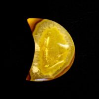 Crescent Moon Carving in Agate