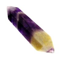 Chevron Amethyst Double Terminated Polished Point Specimen
