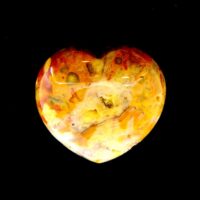 Crazy Lace Agate Puff Heart