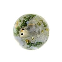 Moss Agate Geode Sphere