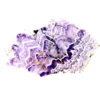 Chevron Amethyst Polished Face Nodule Specimen