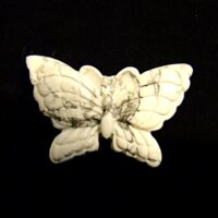 Butterfly Carving in White Howlite