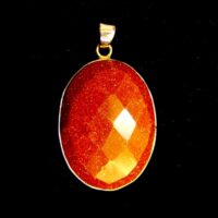 925 Silver with Copper Goldstone Designer Pendant