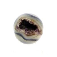 Agate with Amethyst Geode Sphere