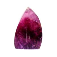 Flame/Point Specimen in Polished Fluorite