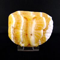Butterfly Carving in Orange Calcite